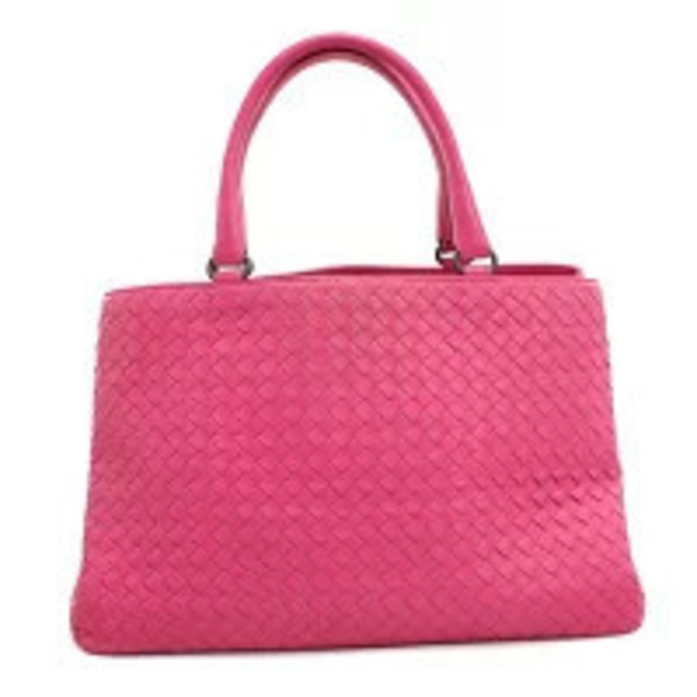 Bottega Veneta Tote Bag Intrecciato Leather Pink Handbag